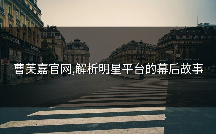曹芙嘉官网,解析明星平台的幕后故事