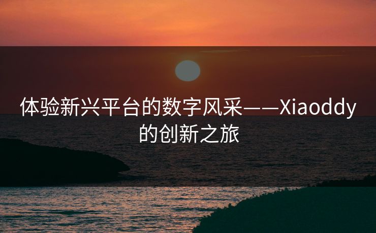 体验新兴平台的数字风采——Xiaoddy的创新之旅