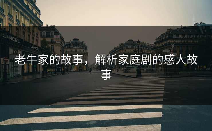 老牛家的故事，解析家庭剧的感人故事