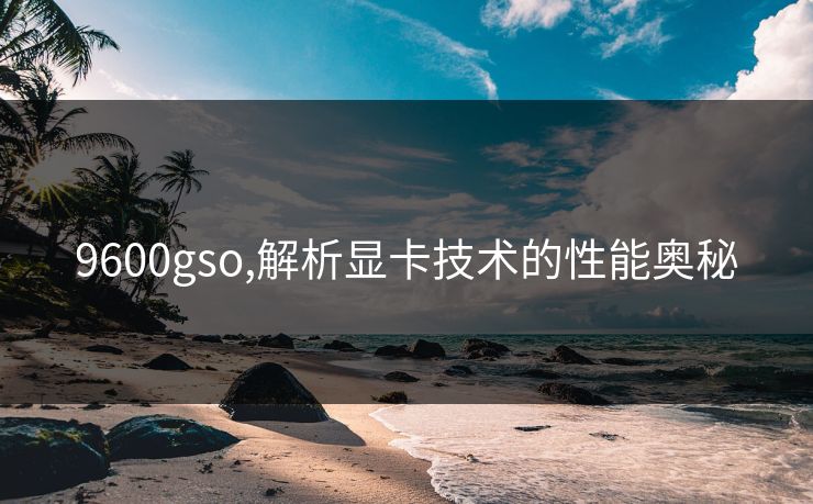 9600gso,解析显卡技术的性能奥秘 9600gso,解析显卡技术的性能奥秘